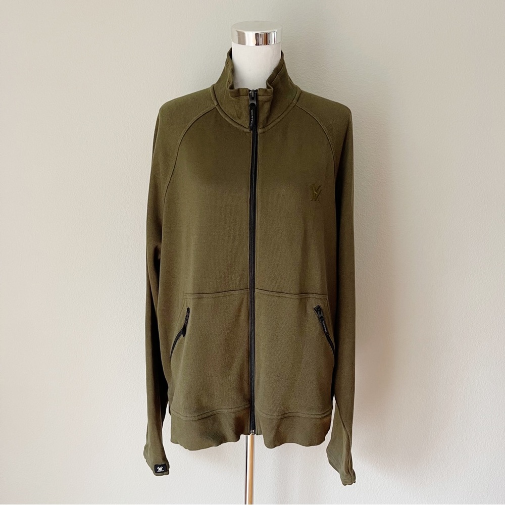 Vortex Hunting Full Zipper Olive Green Jacket Size 2XL